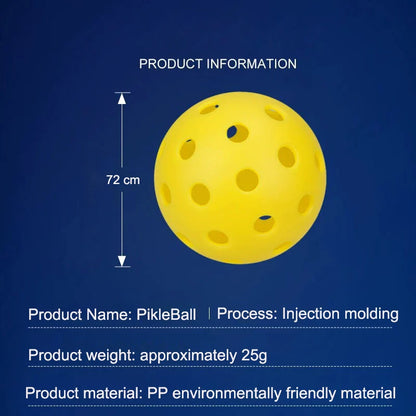 Indoor Pickleball Balls – 26-Hole Design, 3/6/12 Pack, Colorful & Durable 72mm Training Balls