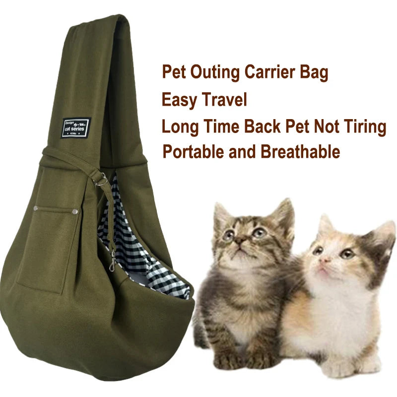 Breathable Pet Carrier Bag – Crossbody Sling for Small Dogs & Cats, Outdoor Travel